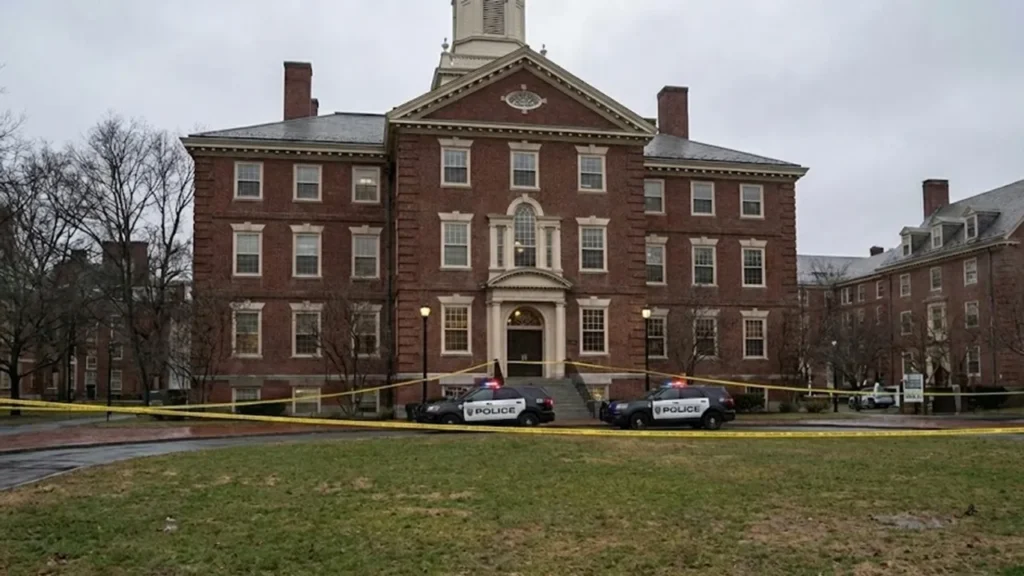 Brown University campus building in Rhode Island, USA