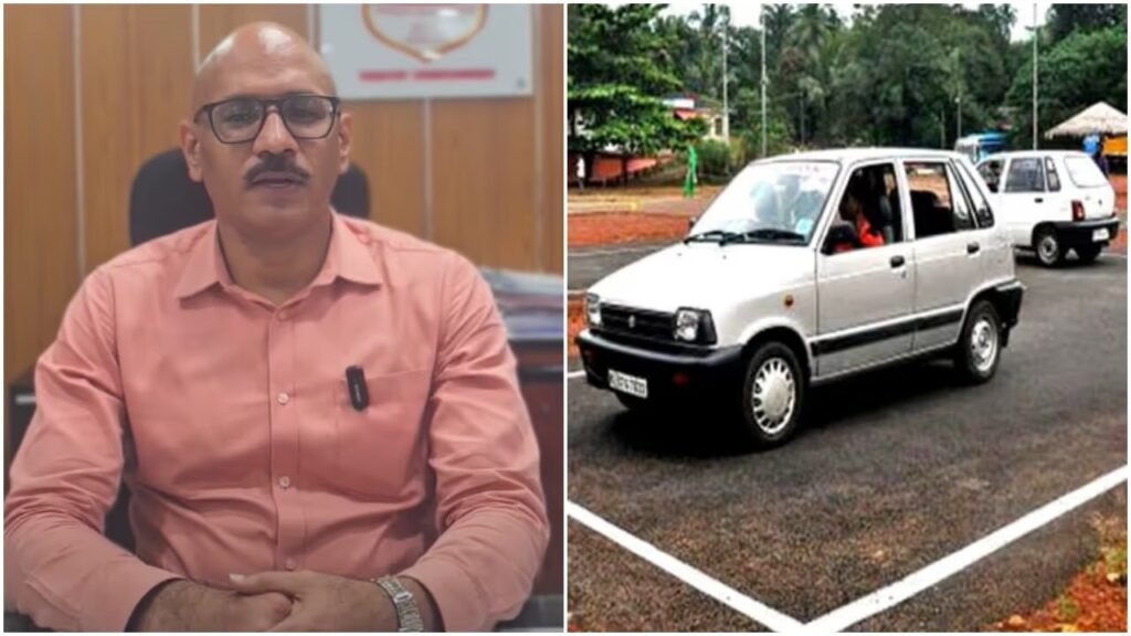 Transport Commissioner Nagaraju Chilukuri doing surprise inspection at Kakkanad driving test ground