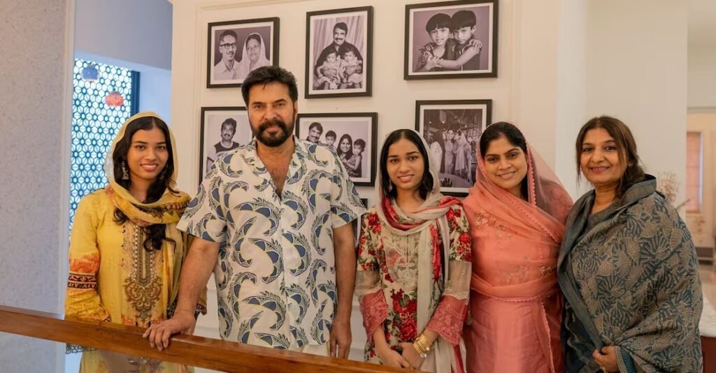Actor Mammootty visiting late Cochin Haneefa's new house AB Mansil in Vennala with wife Sulfath.